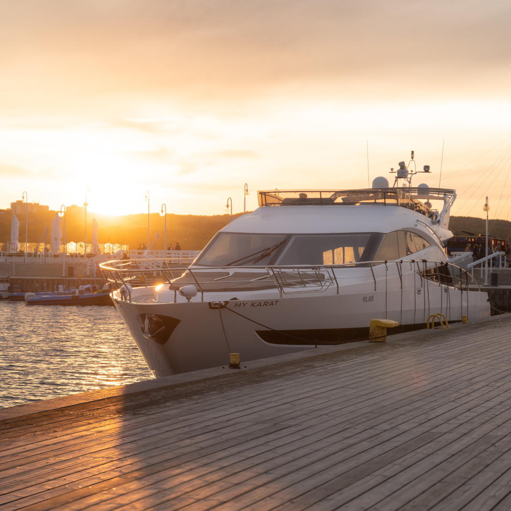 Yacht docked